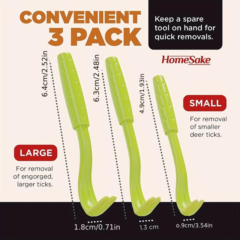 3pcs Tick Remover Tool for Dogs Cats Humans - Tick Removal Twister