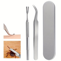 2pcs Tick Flea Remover Tool for Cats and Dogs Safe Tick Flea Removal