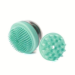 Pet Shampoo Brush Silicone Massage Rubber Bath Comb With Shampoo Storage