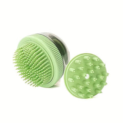 Pet Shampoo Brush Silicone Massage Rubber Bath Comb With Shampoo Storage