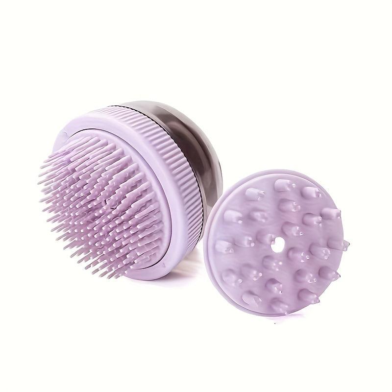 Pet Shampoo Brush Silicone Massage Rubber Bath Comb With Shampoo Storage