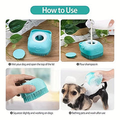 Pet Dog Bath Brush Grooming Massage Brush Cat Cleaning Brush