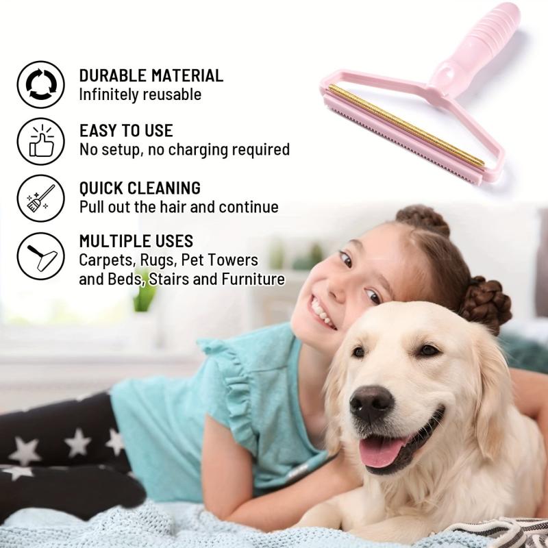 Pet Hair Remover for Furniture, Carpets - Effective Dog & Cat Hair R