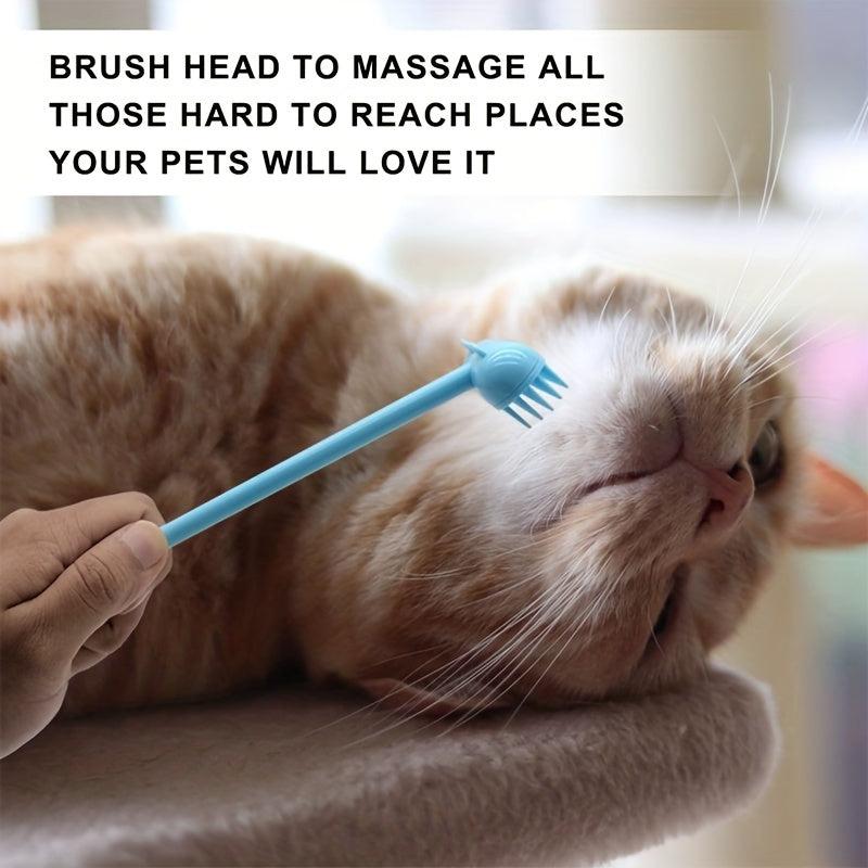 Interactive Cat Massager Brush Toys Washable Puppy Cat Comb Remover