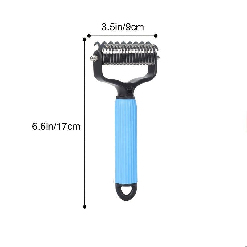 Double Sided Stainless Steel Hair Knot Rake Comb for Easy Dog Grooming
