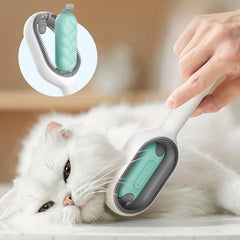 2-in-1 Pet Grooming Comb with Water Tank - Hair Removal & Massage