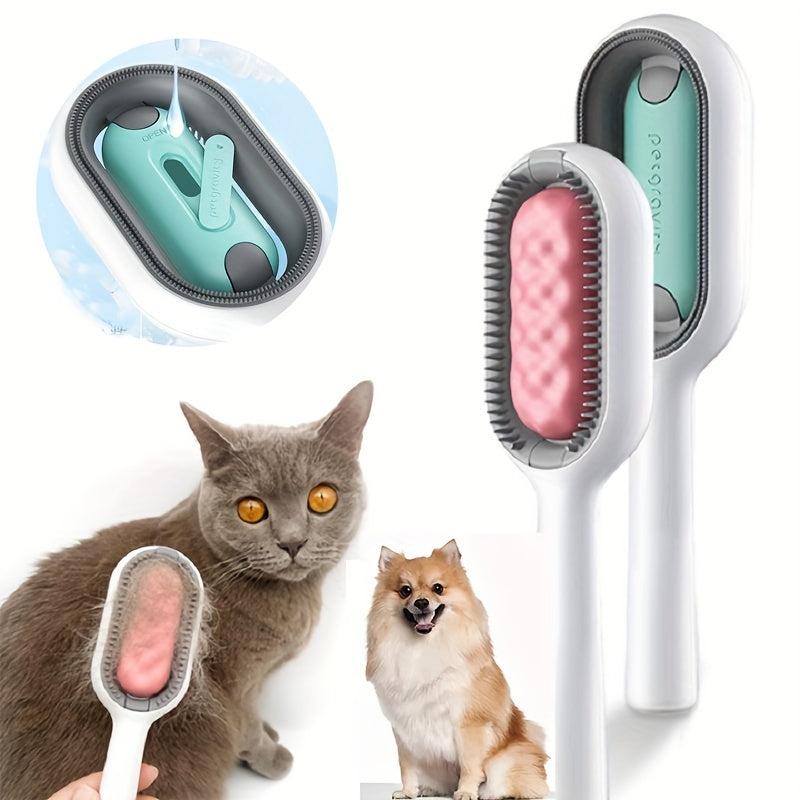 2-in-1 Pet Grooming Comb with Water Tank - Hair Removal & Massage