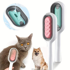 2-in-1 Pet Grooming Comb with Water Tank - Hair Removal & Massage