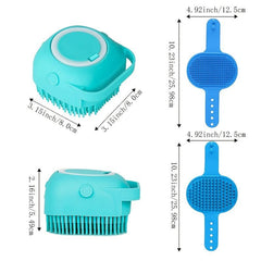 3PCS Dog Bath Brush Dog Shampoo Brush Dog Scrubber Pet Bath Massage