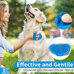 3PCS Dog Bath Brush Dog Shampoo Brush Dog Scrubber Pet Bath Massage