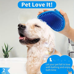 3PCS Dog Bath Brush Dog Shampoo Brush Dog Scrubber Pet Bath Massage