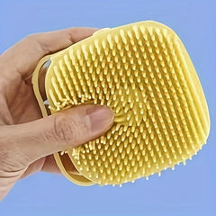 Pet Shampoo Brush with Storage for Dog & Cat Grooming