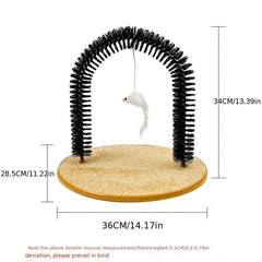 Cat Grooming Scratcher Toy Self Groomer Massager Interactive Kitten Toys