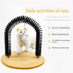 Cat Grooming Scratcher Toy Self Groomer Massager Interactive Kitten Toys