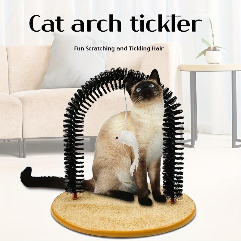 Cat Grooming Scratcher Toy Self Groomer Massager Interactive Kitten Toys