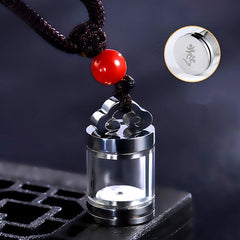 Titanium Steel Ash Holder Pendant Necklace for Pet Memorial