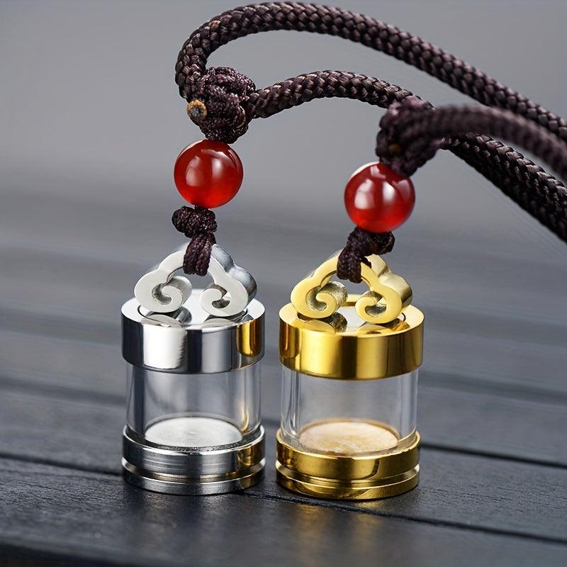 Titanium Steel Ash Holder Pendant Necklace for Pet Memorial
