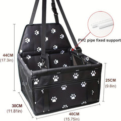 Foldable Dog Car Seat Carrier Washable Oxford Fabric for Cats Small Dogs
