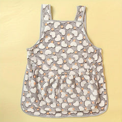 Polyester Heart Pattern Harness Cat Pocket Apron Anti Scratch Cat Bag