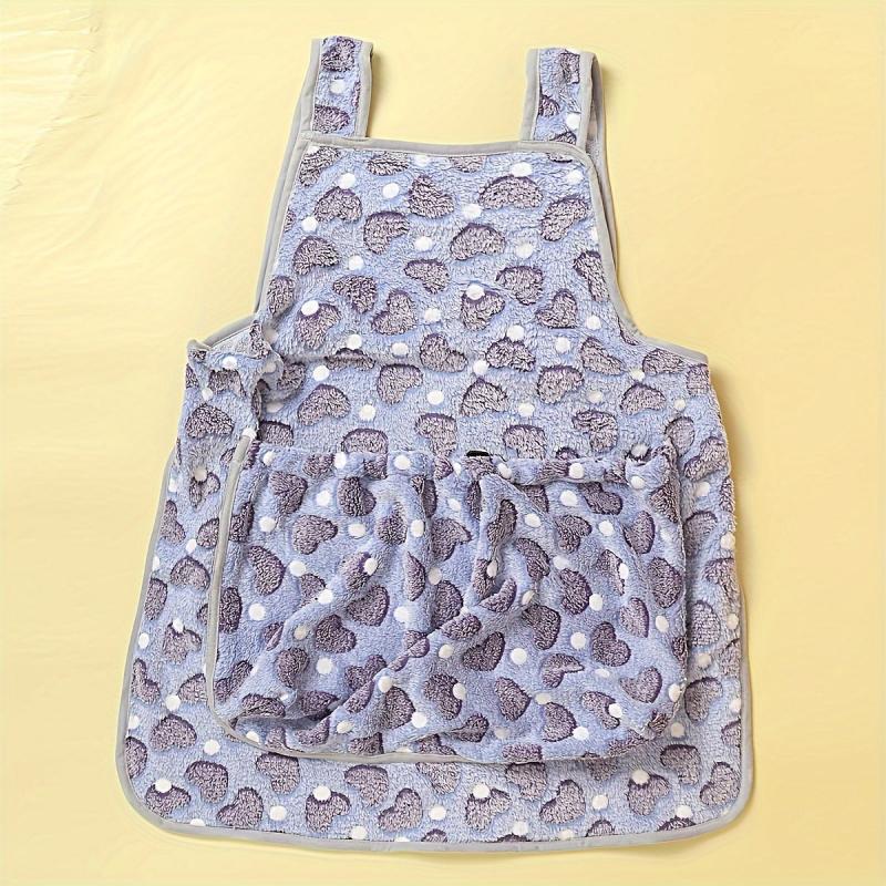 Polyester Heart Pattern Harness Cat Pocket Apron Anti Scratch Cat Bag