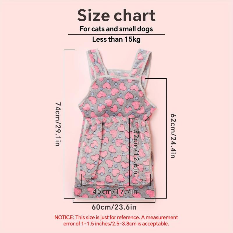 Polyester Heart Pattern Harness Cat Pocket Apron Anti Scratch Cat Bag
