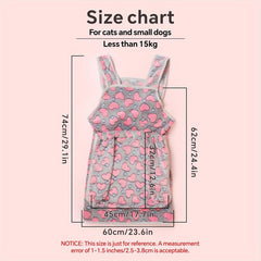 Polyester Heart Pattern Harness Cat Pocket Apron Anti Scratch Cat Bag