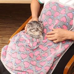 Polyester Heart Pattern Harness Cat Pocket Apron Anti Scratch Cat Bag