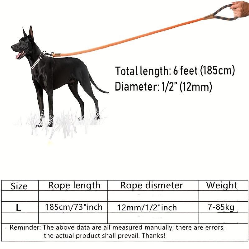 Braided Dog Training Leash No Pull Heavy Duty Strong Leash for Medium Large Dogs