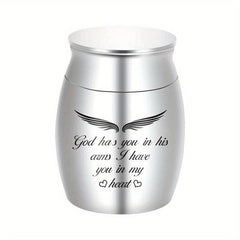 Small Stainless Steel Pet Urn Dog Ashes Container Ashes Holder Memorial