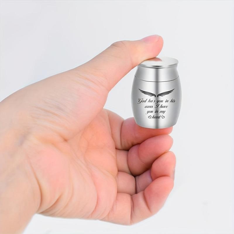 Small Stainless Steel Pet Urn Dog Ashes Container Ashes Holder Memorial