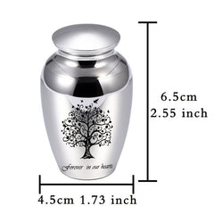 Cherished Small Stainless Steel Pet Urn for Dog Ashes