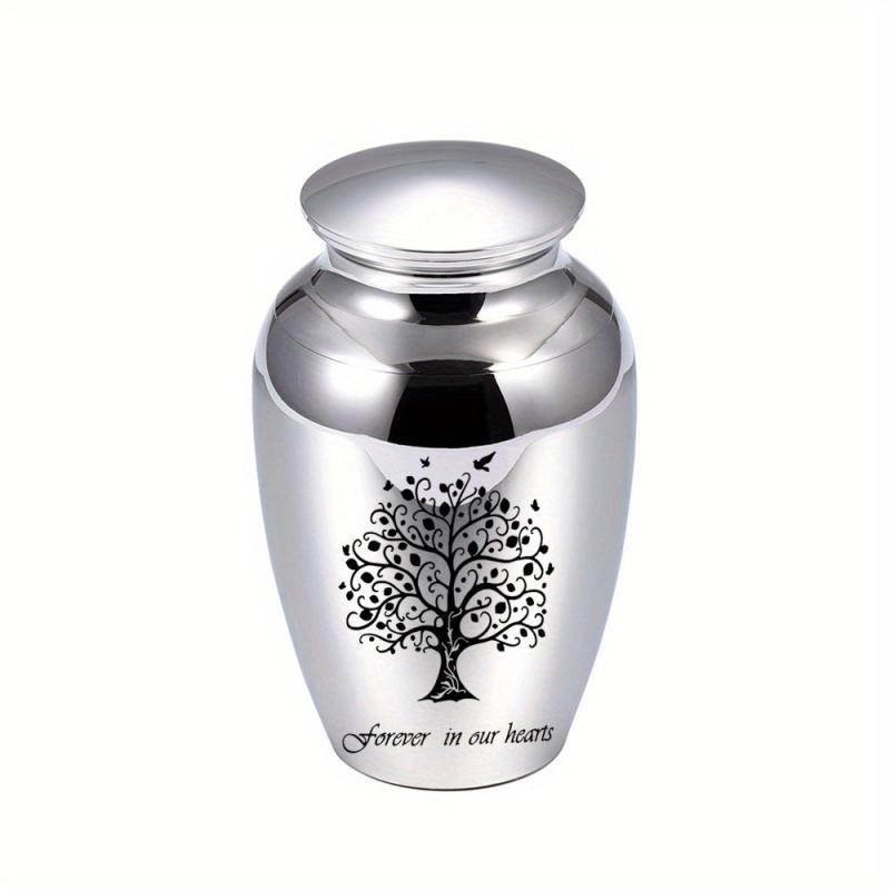 Cherished Small Stainless Steel Pet Urn for Dog Ashes