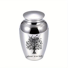 Cherished Small Stainless Steel Pet Urn for Dog Ashes