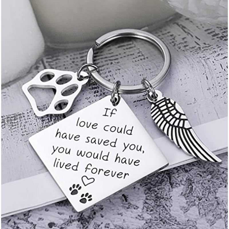 Pet Memorial Keychain Loss Sympathy Remembrance