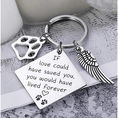 Pet Memorial Keychain Loss Sympathy Remembrance