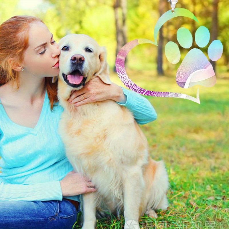 2D Dog Car Mirror Hanging Love Plaque for Lost Dog Sympathy