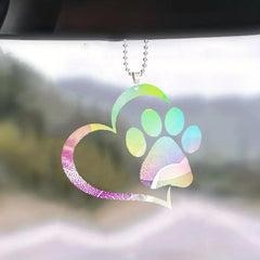 2D Dog Car Mirror Hanging Love Plaque for Lost Dog Sympathy