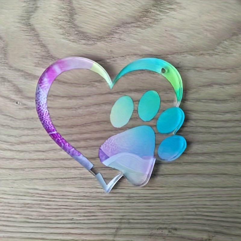 2D Dog Car Mirror Hanging Love Plaque for Lost Dog Sympathy