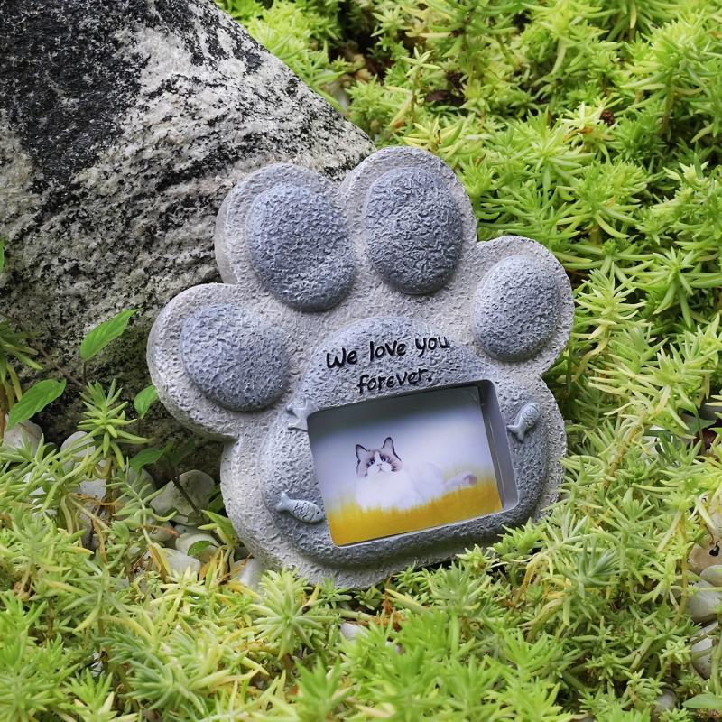 Pet Tombstone Cat Dog Memorial Stone Indoor Outdoor Grave Tombstone