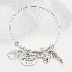 Rainbow Bridge Pet Memorial Bracelet Loss Of Pet Sympathy Dog Memorial