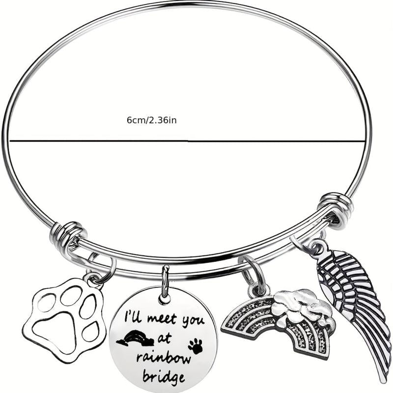 Rainbow Bridge Pet Memorial Bracelet Loss Of Pet Sympathy Dog Memorial