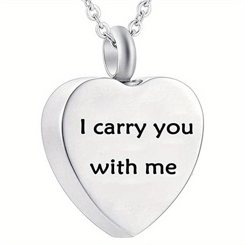 Heart Pendant Cremation Urn Necklace - Pet Memorial Accessory