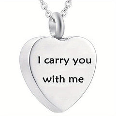 Heart Pendant Cremation Urn Necklace - Pet Memorial Accessory