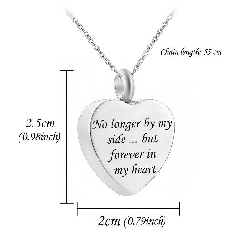 Heart Pendant Cremation Urn Necklace - Pet Memorial Accessory