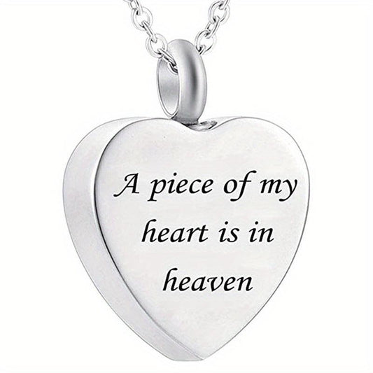 Heart Pendant Cremation Urn Necklace - Pet Memorial Accessory
