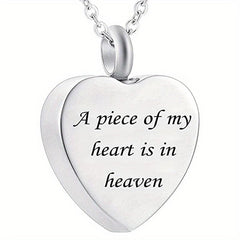 Heart Pendant Cremation Urn Necklace - Pet Memorial Accessory