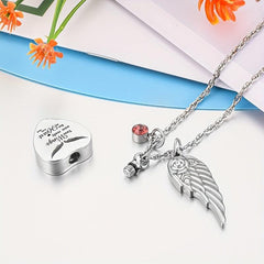 Personalized Heart Urn Necklace with Birthstones