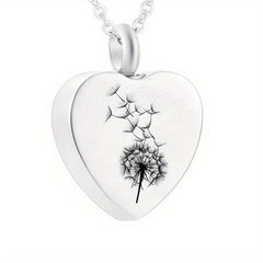 Heart Shaped Stainless Steel Cremation Urn Necklace for Pet Ashes