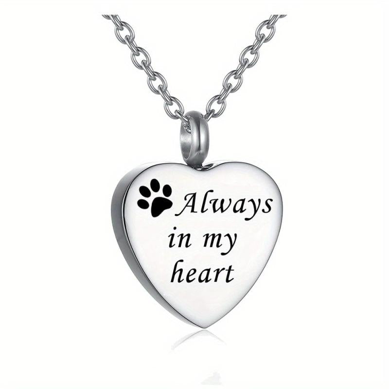 Memorial Jewelry Forever In My Heart Pet Cremation Necklace