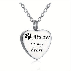 Memorial Jewelry Forever In My Heart Pet Cremation Necklace